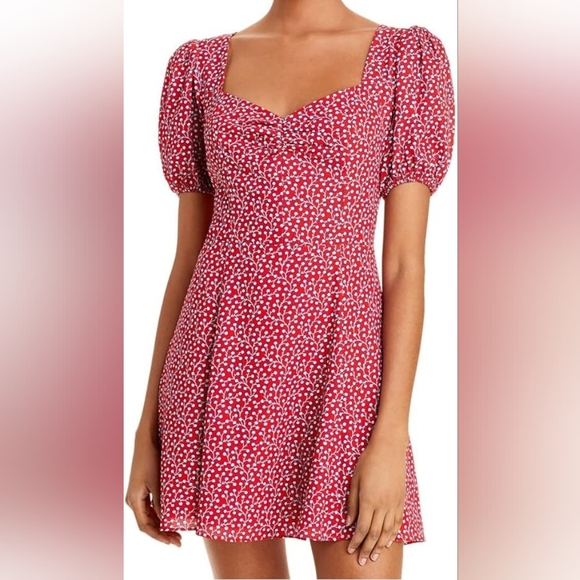 French Connection Dresses & Skirts - French Connection Elao Drape Puff Sleeve Dress Size 8 - EUC